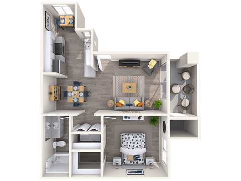 1 Bed 1 Bath 845 Sq Foot Layout at Boulders at Lookout Mountain Apartment Homes, Arizona